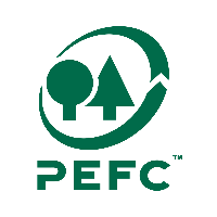 Logo PEFC certifiant l'utilisation de matières premières issues de forêts gérées durablement pour les produits Nivuni.
